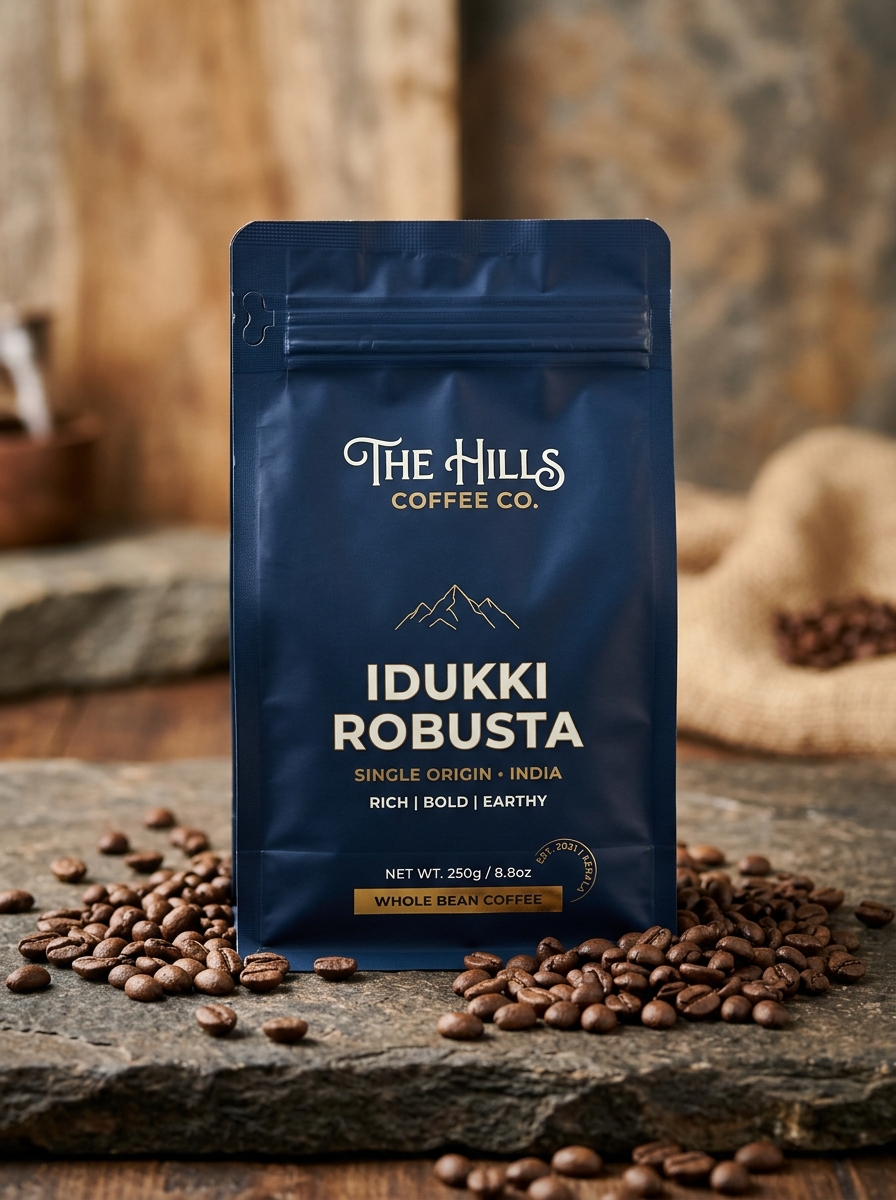 Idukki Robusta 250g coffee pouch